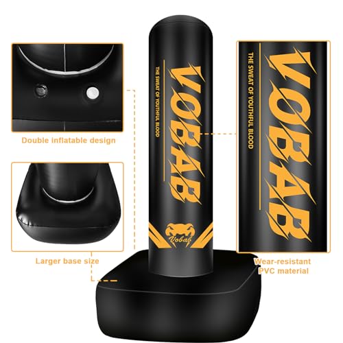 Saco de boxeo inflable de 175 cm, ideal para MMA, Muay Thai y fitness - imagen 3