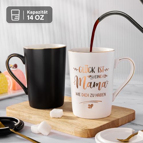 Geschenk für Eltern, Mama und Papa Tassen, Jubiläum Geschenk Set für Eltern – Ansicht 4