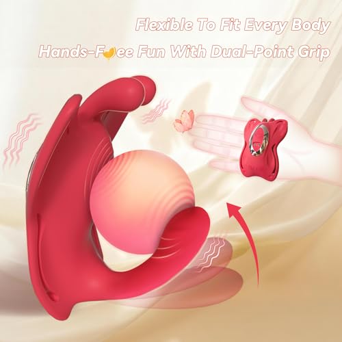 Image of Couples App Remote Control Wearable Vibrator, Couple Women Adult Sex Toys, Long Distance Panty Vibrator with Butterfly Stimulator for G Spot Clitoral Penis Pleasure, Female Kinky Sex Toy Game