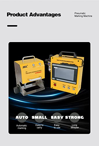 Image of US Stock 100W Portable Pneumatic Engraver Dot Peen Marking Machine 120X50mm(4.7X2inch) Engraving Area