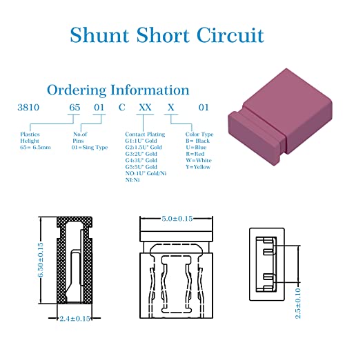 CQRobot 200 Pieces Red Standard Computer Jumper Caps Header Pin Shunt Short Circuit 2P Connector Close Top 2.54mm. for Arduino Raspberry Pi PCB PC DVD HDD Motherboard Shorting and Other Project - Image 2