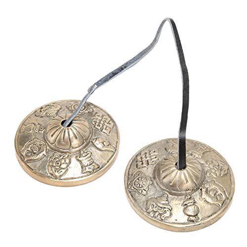 Címbalos Tibetanos, Sinos de Meditação, Sinos, Padrões Auspiciosos, Boa Sorte, Poderosa Penetração d