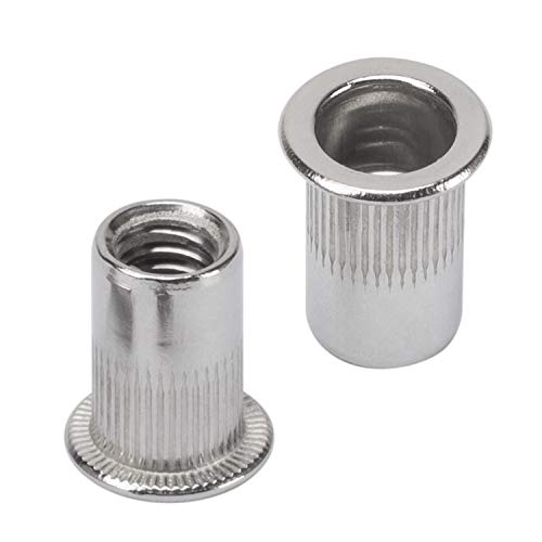 40Pcs 5/16"-18 Stainless Steel Rivet Nuts Flat Head Insert Nutsert 5/16-18 Unc #TOP4