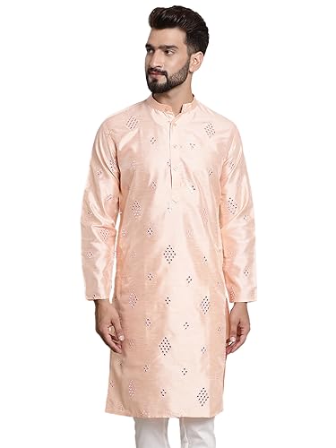 Image of SOJANYA (Since 1958 Men's Silk Blend Designer Long Kurta