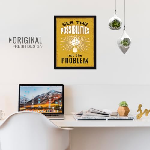 Image of Chaka Chaundh - See The Possibility Not The Problem. - Motivational Poster for OFFICE, STUDY ROOM, STUDENT, ENTREPRENEUR, CLASSROOM & HOME - Positive Motivational Quotes Gifts - (14 X 11 Inches)