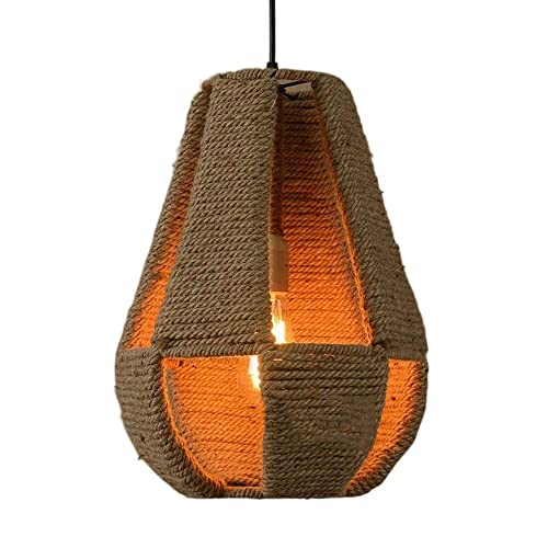 Plafonnier E27 corde de chanvre pour métamorphoser un salon sombre en loft