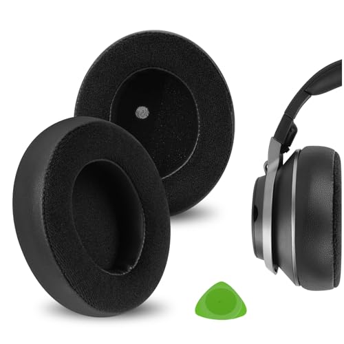 Geekria Comfort Hybrid Velour Replacement Ear Pads for Turtle Beach Stealth Pro Headphones Ear Cushions, Repair Parts (Black)