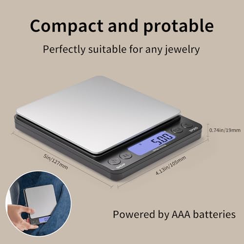 skeap digital jewelry scale  500g x 001g precision gold scale for jewelers amp collectors digital pocket scale with backlit lcd tare function ideal for gemstones bullion amp coins