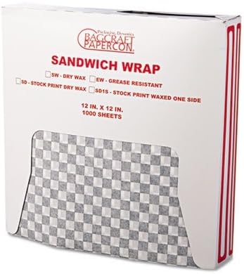 Bagcraft Wrap,Ppr Sndwch 12x12 Bl 057800-1 Each