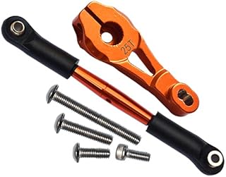 GPM for Traxxas TRX-4 Trail Defender Crawler / TRX-6 MERC-Benz G63 Upgrade Parts Aluminum Servo Horn with Steering Link - 8Pcs Set Orange
