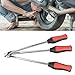 Tire Lever Set with Rim Protector, Hardened Steel Spoons, Valve Core Tool, Bike Tire Tool Kit, Curved Tips, Tire Levers Spoon Set Firm Rubber Grip Bike Car Tire Irons Tool