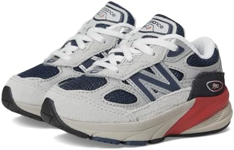 New Balance Tênis infantil FuelCell 990 V6 com cadarço, cinza