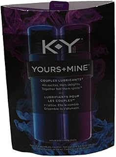 K-Y Yours+Mine Couples Lubricants 1.5 fl oz (1 Pack of 2 bottles)