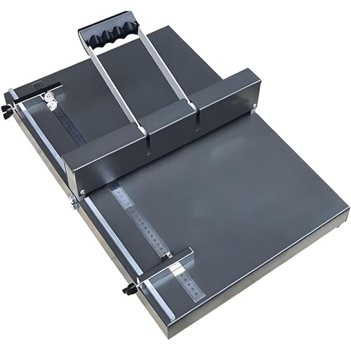 PioMue Machine à Rainer Manuelle, raineuse de Papier 350 mm/450 mm, raineuse de Bureau Robuste en métal pour Cartes de Visite, tirages Photo, Cartes de vœux, livrets et brochures D350