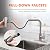Ibergrif Waterfall Kitchen Faucet with Pull Down Sprayer, Kitchen Sink Faucet 3 Water Outlet Modes, Single Handle, Brushed Nickel, 360° Swivel, Stainless Steel Kitchen Faucets for RV, Bar, Farmhouse