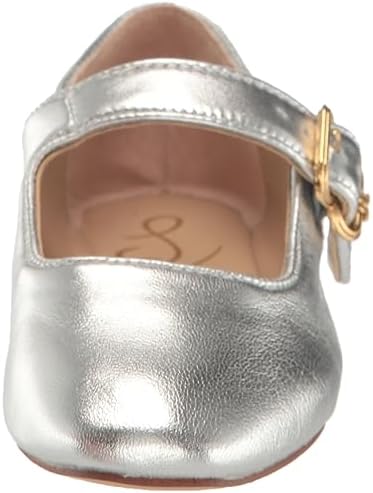 Sam Edelman Kids Girls Michaela Kids Mary Jane Flat, Soft Silver, 3 Big | Image 1