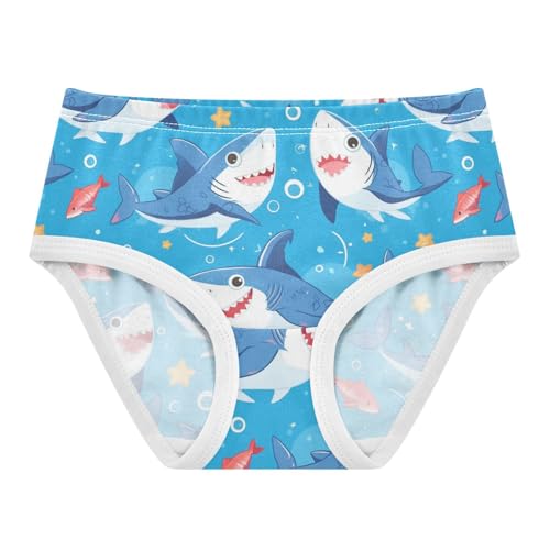 Wusikd Little Sharks Girls' Underwear Cotton Cute Girls Briefs Soft Toddler Underwear 2T