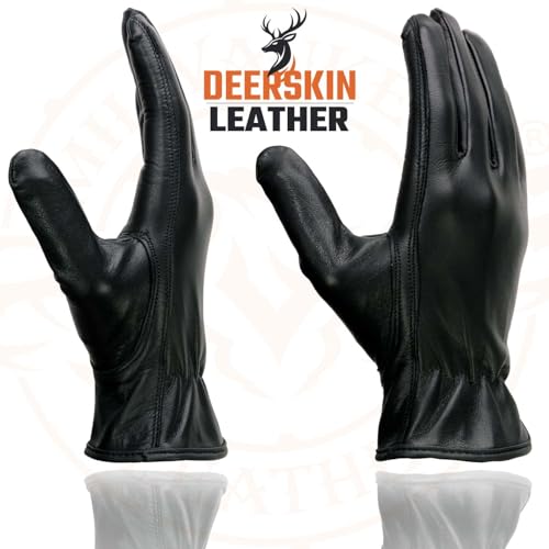 Image of Milwaukee Leather Women's US Deerskin Leather Full Finger Driving Motorcycle Hand Gloves