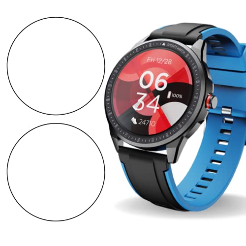 Image of 9H Nano Unbreakable Tempered Glass Screen Protector For BOAT WATCH FLASH (1.3 inch)Smartwatch - Anti-Scratch, Bubble-free, Edge To Edge , Premium TPU Screen Guard for Boat Watch Flash [2 Pack]