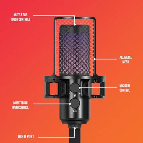 Image of Audio Array AM-C31 USB Plug & Play Condenser Microphone Kit | Pop-Filter & Metallic Base | 3.5 mm No Latency Monitoring, Volume Control & Mute Button | for PC /Mobile, Gaming, Podcasting & Streaming