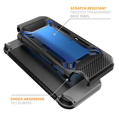Mumba case for Nintendo Switch, [Heavy Duty] Slim Rubberized [Snap on] Hard Case Cover for Nintendo Switch 2017 Release (Blue) - Thumbnail 3