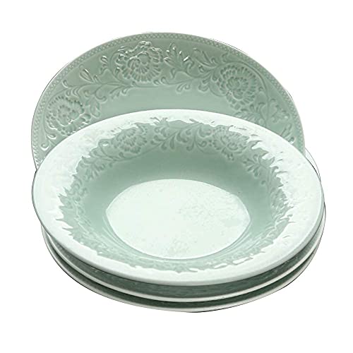 Service de table en porcelaine 4 pièces et assiettes céramique vintage