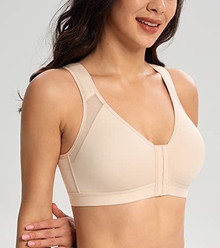 Lemorosy Women'S Full Coverage Front Closure Posture Back Unpadded Wirefree Everyday Bra -Comfort And Double Support thumb #3
