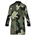 Meaudiwes Fashion Warm Overcoat Double Breasted Trench Coat Lightweight Jacket Windbreaker Cool Green Camo Army Camouflage