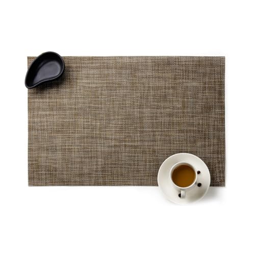 Sets de table marron structure tissée haut de gamme style européen - 2