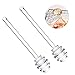 Honey Dipper Sticks Glass Syrup Drizzler Stirring Rods Reusable Stirrers for Bee Honey Coffee Jam Drinks Beverages and Cocktails (2 Pack)