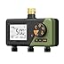 Diivoo Programmateur Arrosage 3 Voies avec Entrée en Laiton, Programmateur Arrosage Automatique avec Grand Écran LCD, Retard de Pluie, Arrosage Manuel pour Pelouse et Jardin