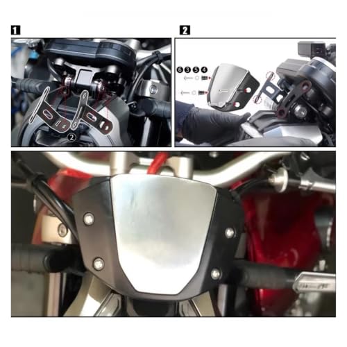 Pare-brise moto CB650R anti-fatigue cervicale avec support sport
