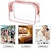 20 Packs Clear Cosmetics Bags for Women Men Waterproof Toiletry Bags PVC Makeup Bags Organizer Case with Zipper for Travel Bathroom (20 Pink Colors)