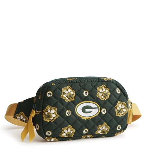 Vera Bradley Womens Cotton NFL Mini Belt Bag (Multiple Teams Available) Black/Orange Bandana with Cincinnati Bengals One Size