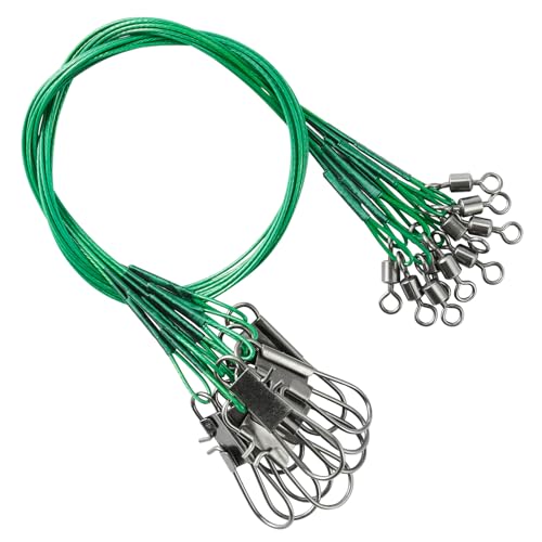 9Tong salzwasser Stahl Vorfächer Angeln Rigs Hochleistungsfähig Drahtvorfach Köder Hohe Festigkeit Angelvorfach Süßwasser #1 20lb 5.9in 50pcs