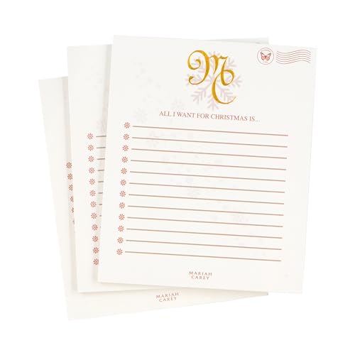 Mariah Carey Official All I Want For Christmas Is You Wish List Notepad