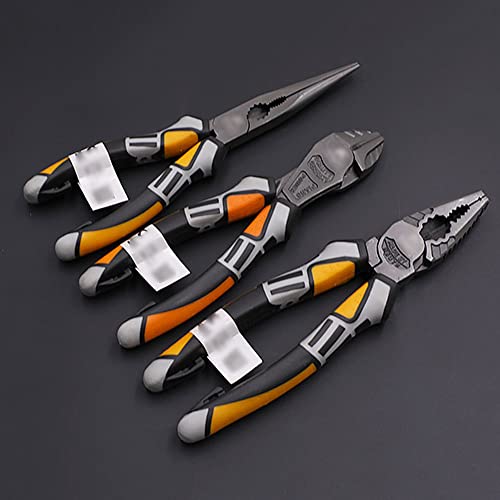 Xixian 8'' Long-Nose Plier Professional Electrician Plier Chrome-Vanadium Steel Wire Cutter Stripping Crimping Tool #TOP1