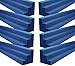 Blue XL Column Acoustic Wedge Studio Foam Corner Block Finish Corner Wall in Studios or Home Theater (8 Pack)