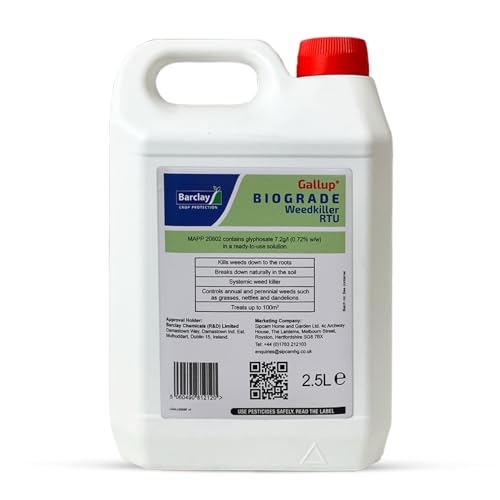 Gallup Biograde Weedkiller RTU - Ready-to-Use Glyphosate Formula for Effective Weed Control - Fast-Acting All-Purpose Weed Killer for Gardens Paths and Driveways 2.5L