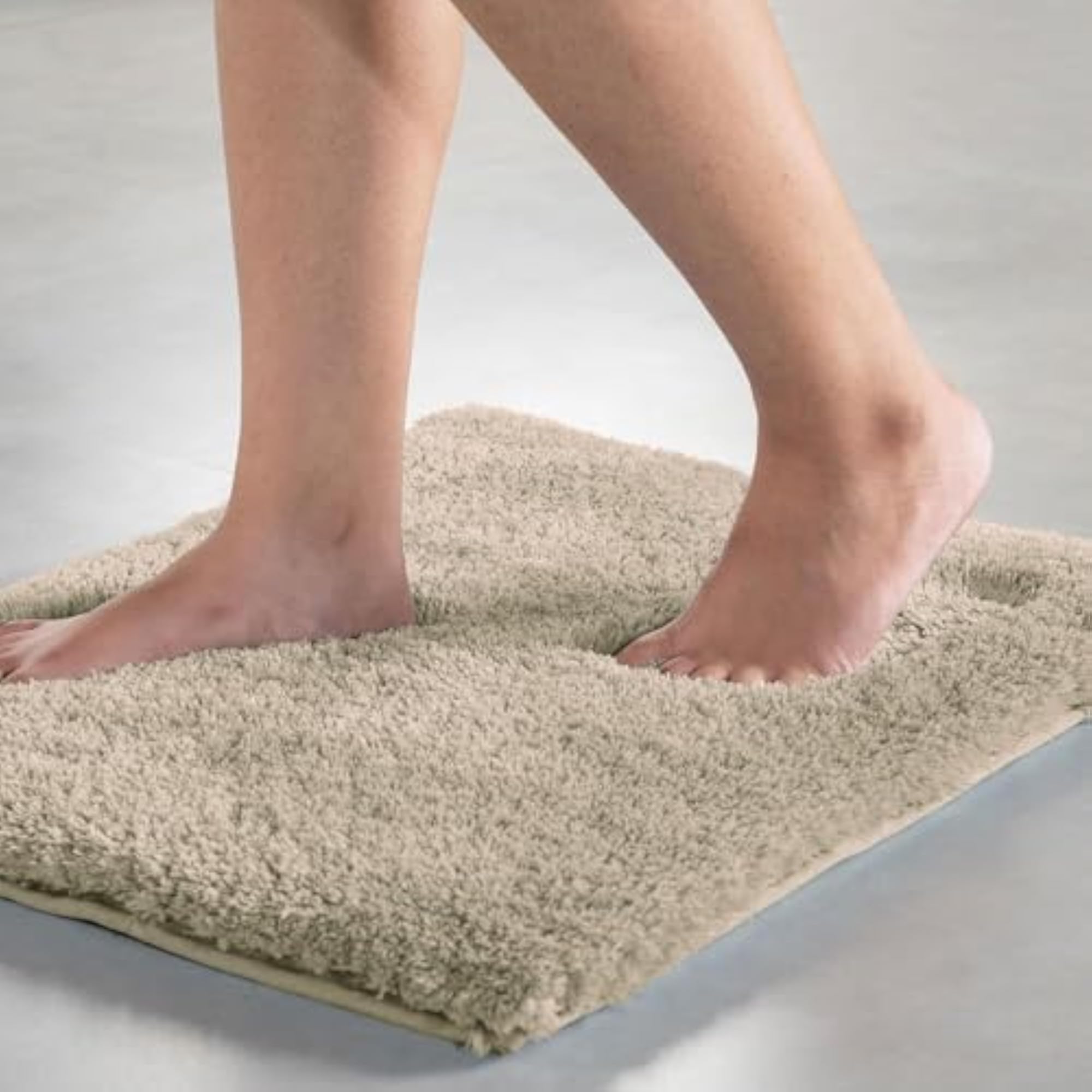 Microfiber Rectangular Bath Mat, Super Soft Non Slip
