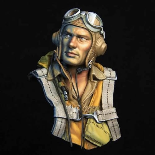 1/10 Bust Resin Model Kit US Navy Pilot Soldier WW2 Unpainted - Image 2