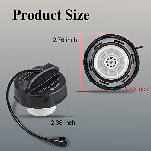 Gas Cap, Fuel Tank Filler Cap, 52030377Ab 5278632Ag 52030377Aa Fuel Cap Compatible With Dodge Ram Chrysler And More Fuel Tank Cap #TOP1