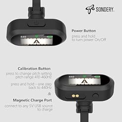 Sondery Accordeur à clipser rechargeable TFT écran pour guitare, basse, ukulélé et instruments à vent, tête d’accordeur chromatique étalonnage 410-460 Hz, facile à lire dans des lumières fortes, - Les Beatles, Paul McCartney, John Lennon, RIngo Starr, George Harrison Sondery Accordeur à clipser rechargeable TFT écran pour guitare, basse, ukulélé et instruments à vent, tête d'accordeur chromatique étalonnage 410-460 Hz, facile à lire dans des lumières fortes, – Image 3