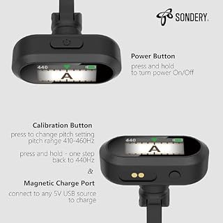 Sondery Accordeur à clipser rechargeable TFT écran pour guitare, basse, ukulélé et instruments à vent, tête d’accordeur chromatique étalonnage 410-460 Hz, facile à lire dans des lumières fortes, - Les Beatles, Paul McCartney, John Lennon, RIngo Starr, George Harrison Sondery Accordeur à clipser rechargeable TFT écran pour guitare, basse, ukulélé et instruments à vent, tête d'accordeur chromatique étalonnage 410-460 Hz, facile à lire dans des lumières fortes, – Image 3