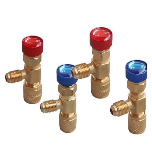 1/2/4PCS Air Conditioning Refrigerant Safety Valve R410A R22 1/4