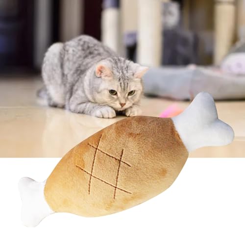 Julihai Kauspielzeug aus Plüsch für Hunde, weich, bissfest, Knochenform, Plüschspielzeug für Welpen, zum Zahnen des Hundes