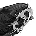 Leapiture 1 Pair Set 18 Tooth Crampons Snow Hiking Cleats Anti Slip Shoe Grips Snow Traction Crampons Mountaineering Ice Cleats for Winter Climbing (M)