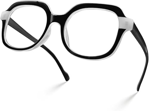 LA038 - Lentes de luz azul para mujer, marco cuadrado grueso, para computadora y juegos