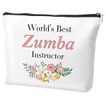 World's Best Zumba Instructor Makeup Bag,Makeup Bag Zumba,Zumba Teacher Gift,Zumba Dance Teacher Appreciation Gifts,Best Zumba Instructor Gifts,Zumba Gifts for Women,Zumba Instructor Cosmetic Bag