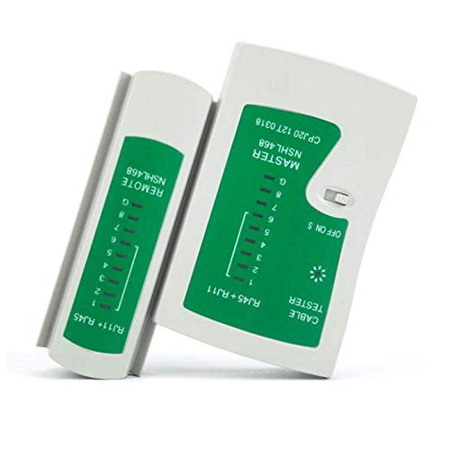 Image of TERABYTE RJ45 and RJ11 LAN network Ethernet internet cable Tester RJ 45 Cat5 RJ 11 /12 Network Cable Tester for RJ45 RJ11 RJ12 CAT5 CAT 6 Lan Adapter Tester Without Battery